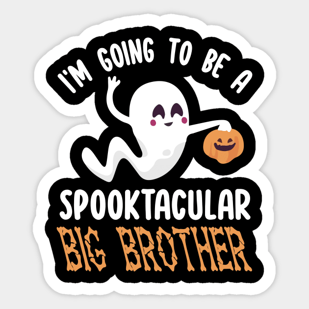 Ghost Fly Pumpkin I'm Going To Be A Spooktacular Big Brother Sticker by joandraelliot